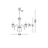 Lustre VENEZIA Transparent LED E14 5x5 W NOVA LUCE 536801