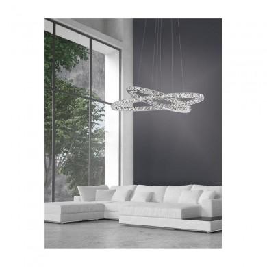 Suspension CELINE Transparent Cristal LED 52 W NOVA LUCE 7403002