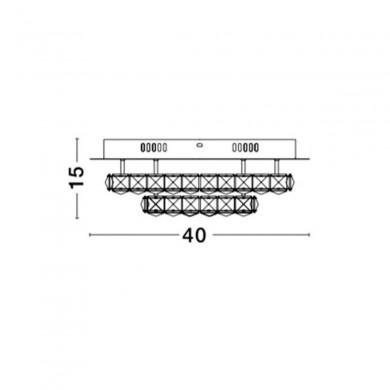 Plafonnier QUENTIN Transparent Cristal LED 28 W NOVA LUCE 83399203