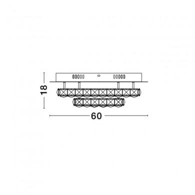 Plafonnier QUENTIN Transparent Cristal LED 44 W NOVA LUCE 9172519