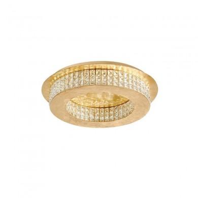 Plafonnier ZEFFARI Feuille d'Or & Cristal LED 40 W NOVA LUCE 9361083