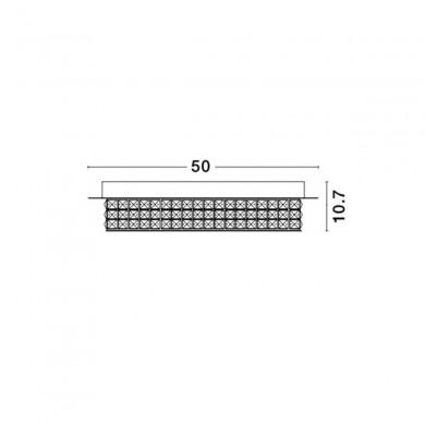 Plafonnier ZEFFARI Feuille d'Or & Cristal LED 40 W NOVA LUCE 9361083