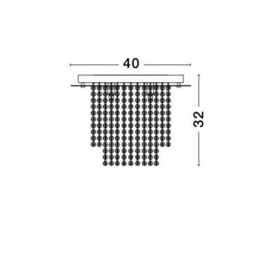 Plafonnier FONTANA Feuille d'Or LED G9 5x5 W NOVA LUCE 9361081