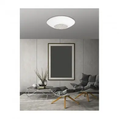 Plafonnier ERA Blanc & Cristal LED E27 2x12 W NOVA LUCE 6311801