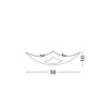 Plafonnier THELTA Blanc, Transparent & Chrome LED E27 2x12 W NOVA LUCE 83102401