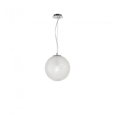 Suspension Boule FROZEN Chrome & Transparent Verre LED E27 1x12 W L25 NOVA LUCE 9361741