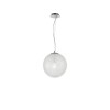 Suspension Boule FROZEN Chrome & Transparent Verre LED E27 1x12 W L25 NOVA LUCE 9361741