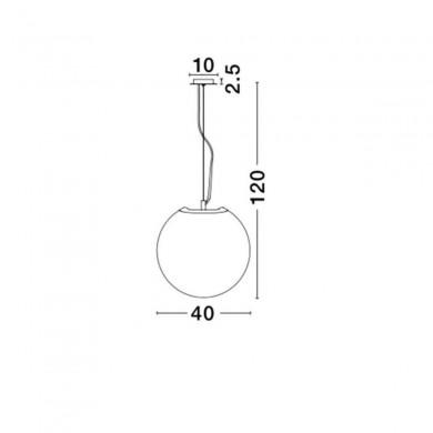 Suspension FROZEN Chrome & Transparent Verre LED E27 1x12 W L40 NOVA LUCE 9361743