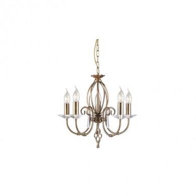 Lustre Aegean 5x60W Laiton vieilli ELSTEAD LIGHTING ag5ab