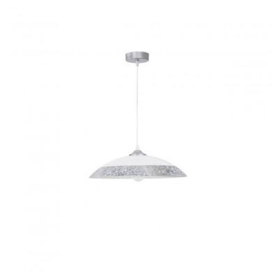 Suspension BENITO Blanc & Argent LED E27 1x12 W NOVA LUCE 9112142