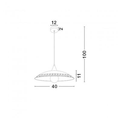 Suspension VERONA Blanc & Or LED E27 1x12 W NL_7326323 7326323 Suspension VERONA Blanc & Or LED E27 1x12 W NOVA LUCE 7326323