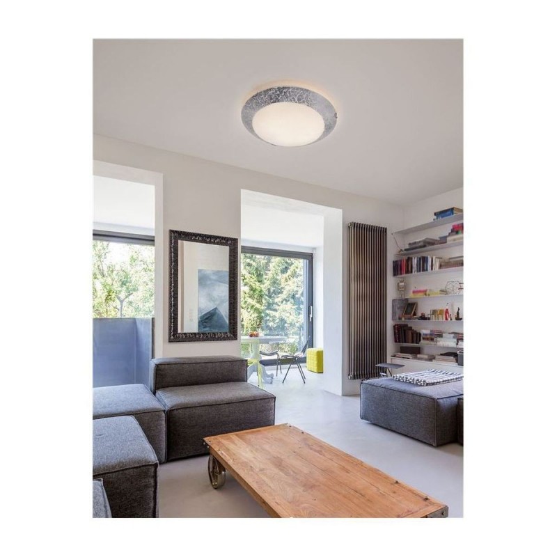 Plafonnier BENITO Blanc Argent & Chrome LED E27 2x12 W NL_9112042 9112042 Plafonnier BENITO Blanc Argent & Chrome LED E27 2x12 W NOVA LUCE 9112042