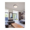 Plafonnier BENITO Blanc Argent & Chrome LED E27 2x12 W NOVA LUCE 9112042