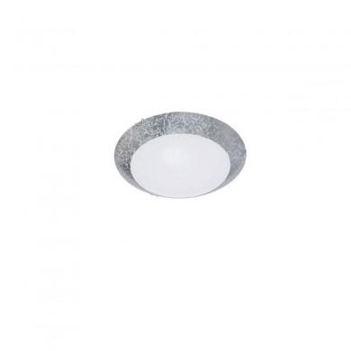 Plafonnier BENITO Blanc Argent & Chrome LED E27 2x12 W NOVA LUCE 9112042