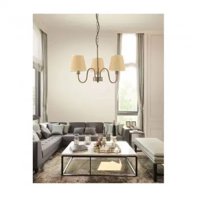 Lustre ELIZABETH Bronze Antique & Sable LED E14 3x12 W NOVA LUCE 7120021