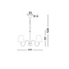 Lustre ELIZABETH Bronze Antique & Sable LED E14 5x5 W NOVA LUCE 7120022