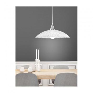 Suspension SHELL Blanc & Transparent LED E27 1x60 W NOVA LUCE 7326501