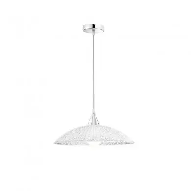 Suspension SHELL Blanc & Transparent LED E27 1x60 W NOVA LUCE 7326501
