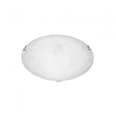 Plafonnier SHELL Blanc & Transparent LED E27 3x12 W H9,5 NOVA LUCE 702203