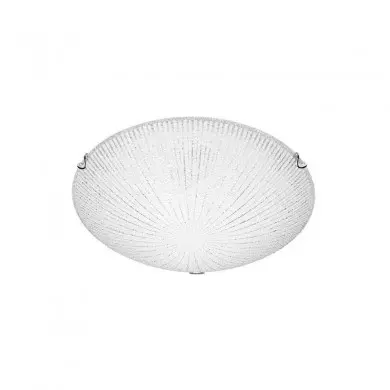 Plafonnier SHELL Blanc & Transparent LED E27 3x12 W H9,5 NOVA LUCE 702203
