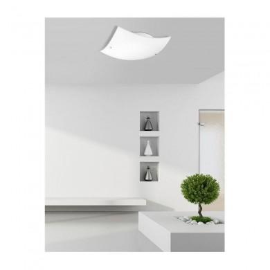 Plafonnier QUALE Blanc & Chrome LED E27 3x12 W H12 NOVA LUCE 600303