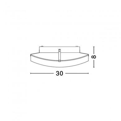 Plafonnier GIORNO Albâtre & Chrome LED E27 1x12 W NOVA LUCE 605801