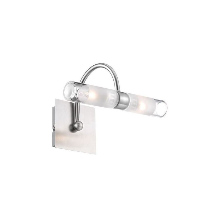 Applique Murale Salle de Bain DRITTO Nickel Satiné & Transparent LED G9 2x5 W NOVA LUCE 6310661