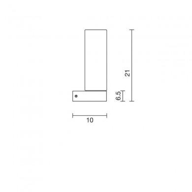 Applique Murale Salle de Bain POLO Chrome & Blanc LED E14 1x5 W H21 NOVA LUCE 41619201