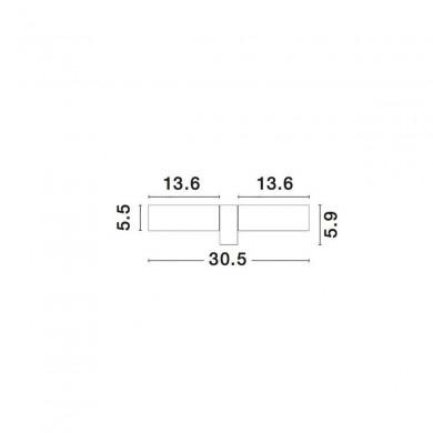 Applique Murale Salle de Bain POLO Chrome & Blanc LED G9 2x5 W NOVA LUCE 6204481