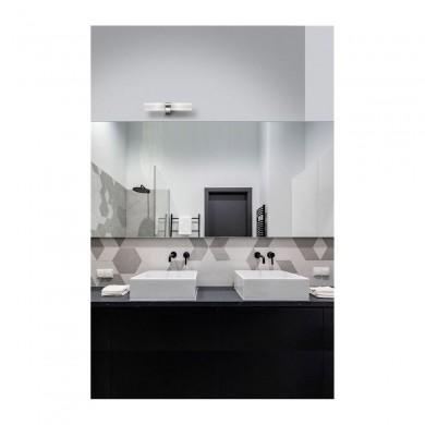 Applique Murale Salle de Bain POLO Chrome & Blanc LED E14 2x5 W H5 NOVA LUCE 6310541