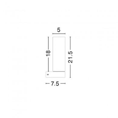 Applique Murale Salle de Bain POLO Chrome & Blanc LED E14 1x5 W H21,5 NOVA LUCE 6310542