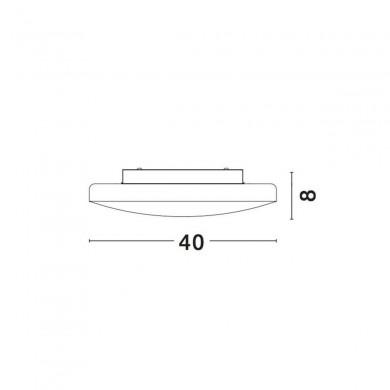 Plafonnier Salle de Bain IVI Opale LED E27 2x60 W L40 NOVA LUCE 6100523