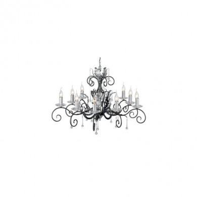 Lustre Amarilli 10x60W Noir et argent ELSTEAD LIGHTING aml10bs