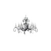 Lustre Amarilli 10x60W Noir et argent ELSTEAD LIGHTING aml10bs