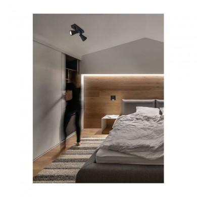 Plafonnier DUBLIN Sable Noir LED GU10 2x10 W NOVA LUCE 9155812