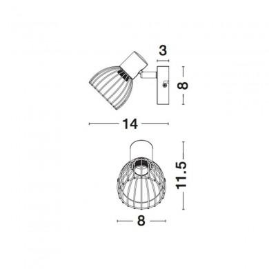 Applique Murale tête de lit FIUMICINO Noir Mat LED E14 1x5 W NOVA LUCE 770010