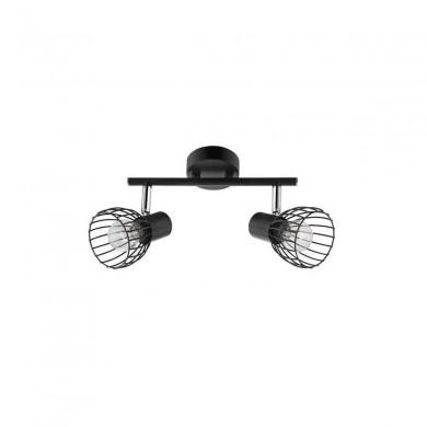 Applique Plafonnier FIUMICINO Noir Mat LED E14 2x5 W NOVA LUCE 770011