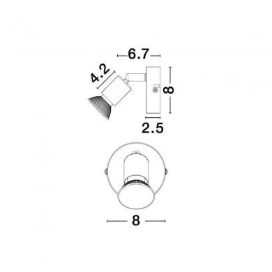 Applique Murale LUP Or Satiné LED GU10 1x5 W NOVA LUCE 960001