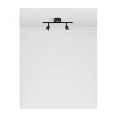 Plafonnier LUP Noir Satiné LED GU10 2x5 W NOVA LUCE 960006