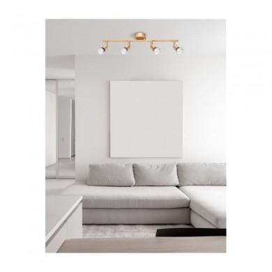 Plafonnier LUP Or Satiné LED GU10 4x5 W NL_960004 960004 Plafonnier LUP Or Satiné LED GU10 4x5 W NOVA LUCE 960004