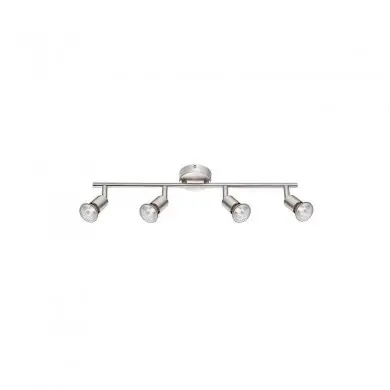 Plafonnier BASE Nickel Satiné LED GU10 4x5 W NL_660004 660004 Plafonnier BASE Nickel Satiné LED GU10 4x5 W NOVA LUCE 660004