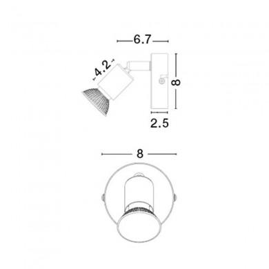 Applique Murale BASE Rouille LED GU10 1x5 W NOVA LUCE 662001