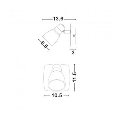 Applique Murale REGGIO Rouille LED E14 1x5 W NOVA LUCE 770001