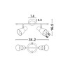 Plafonnier PUBLICO Satiné & Blanc LED E14 2x5 W NOVA LUCE 667002