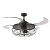 Ventilateur Plafond Retractable INDUSTRI 122cm Noir BOUTICA DESIGN 212920