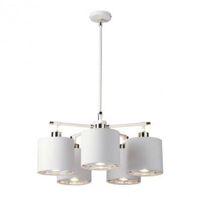 Lustre Blanc Balance Nickel 5x40W E27 ELSTEAD LIGHTING BALANCE5 WPN