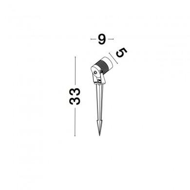 Projecteur à piquer Extérieur STAKE Noir LED 5 W H33 NOVA LUCE 9271432