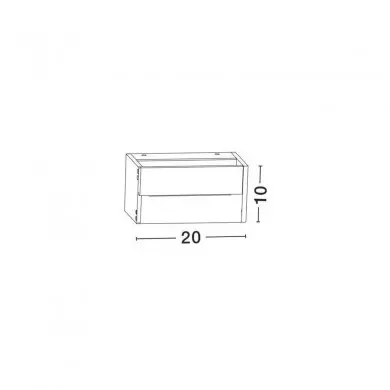 Applique Murale Extérieure TWIN Gris Foncé LED 2x5 W NOVA LUCE 713122