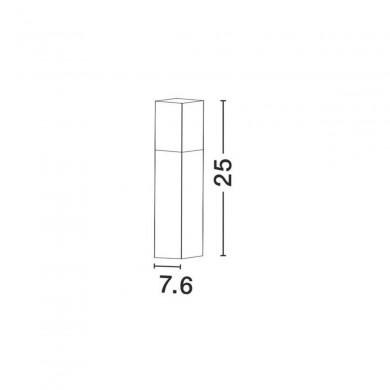 Borne Lumineuse Extérieure STICK Gris Foncé & Blanc E27 16 W H25 NOVA LUCE 71371102