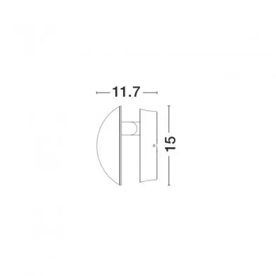 Applique Murale Extérieure AGILE Gris Foncé LED 13 W NOVA LUCE 833426